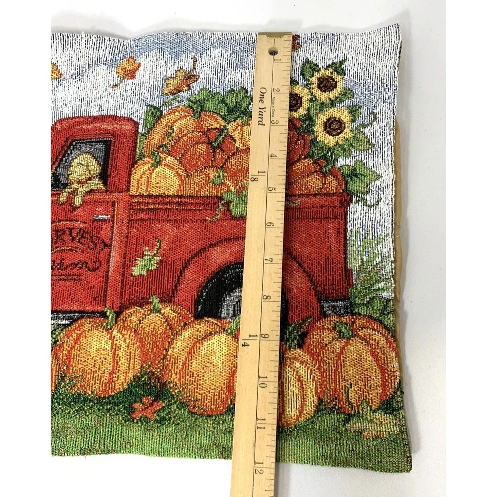 Tapestry Placemats X2 Country‎ Farm Pumpkin Rooster Truck Dog Sunflowers